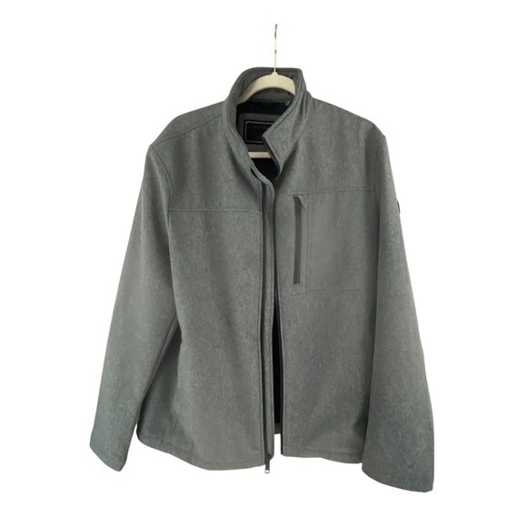 Calvin Klein Men's Classic Soft Shell Water Resistant Jacket Size L Gray Neutral - Picture 1 of 10